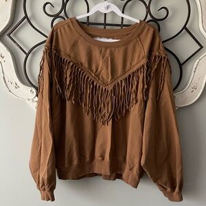 Chelsea DeBoer by Lily & Lottie Bristol Fringe Top - Tan
